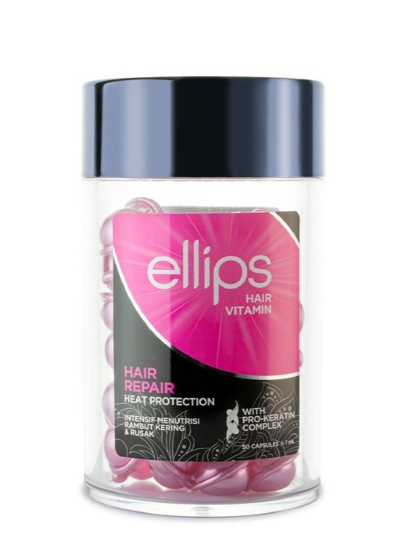 أليبس إليبس لإصلاح الشعر وحمايته من الحرارة مع مركب برو-كيراتين، 50 كبسولة × 1 مل - Image 1