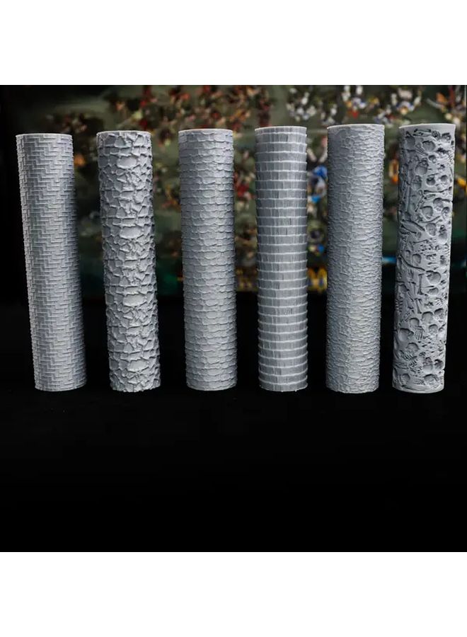 3D Printed Texture Roller For Clay And Foam Miniature Terrain Style 4 - Image 1