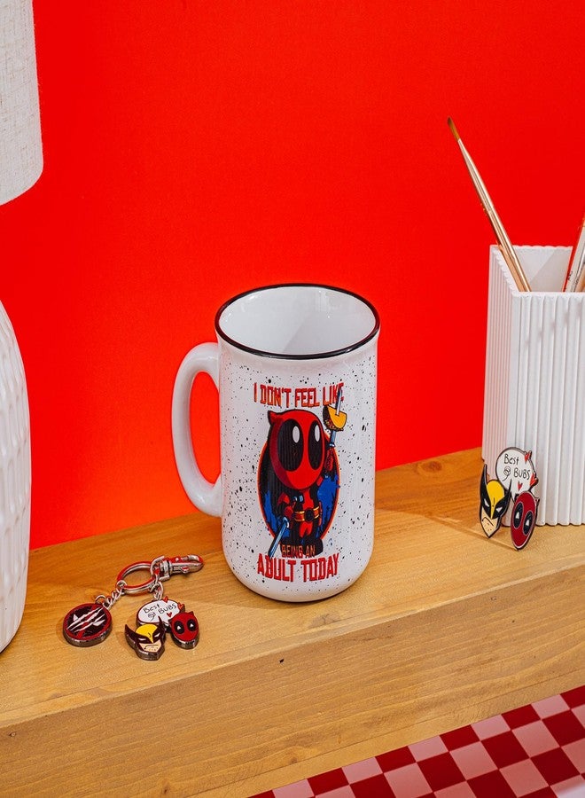 Deadpool Marvel Comics Don't Feel Like An Adult Today Ceramic Camper Mug | Coffee Cup For Espresso, Tea | Holds 20 Ounces - Image 4