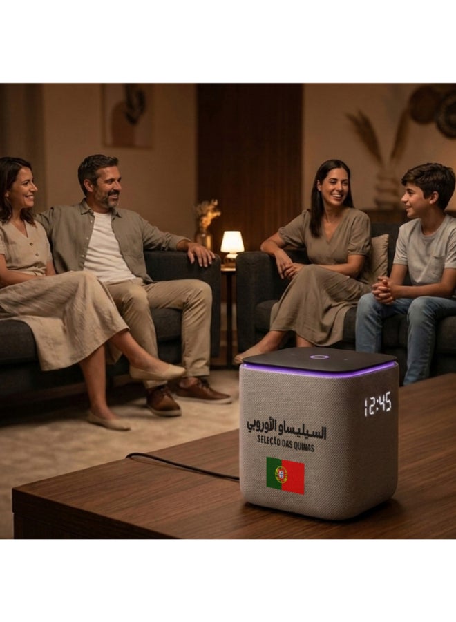 ياسمينة مكبر صوت ذكي يانغو ياسمينا ميدي إصدار كرة القدم المحدود، عربي إنجليزي، 24 واط صوت، محور منزل ذكي Zigbee، يتضمن غلاف جامع وحزمة ملصقات - Image 4