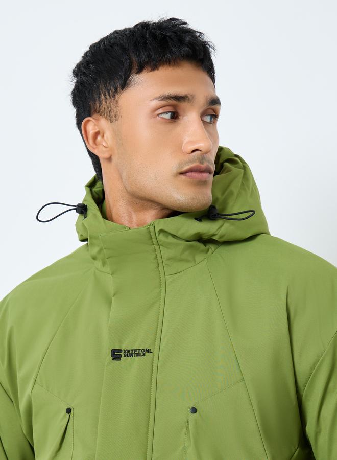 ستايلي جاكيت مقاوم للرياح فضفاض بياقة هودي - Image 4