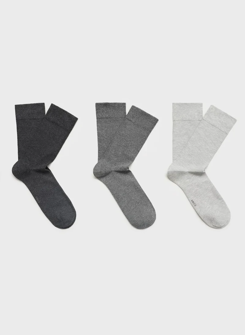 Mango Man 3 Pack Cotton Socks