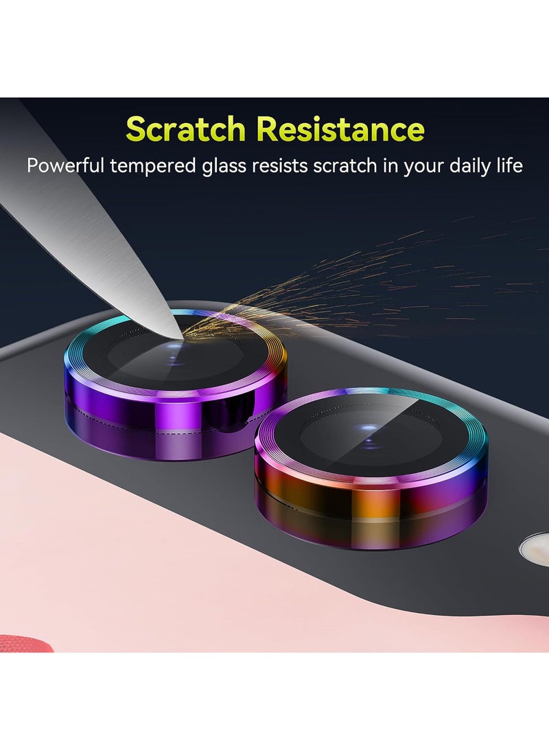 Rock Pow Z Flip 5 Camera Lens Protector Case Cover  Anti Scratch Ultra HD Tempered Metal Glass Camera Screen Protector Shockproof Film for Samsung Galaxy Z Flip 5 5G 2023 Accessories Colorful - Image 4