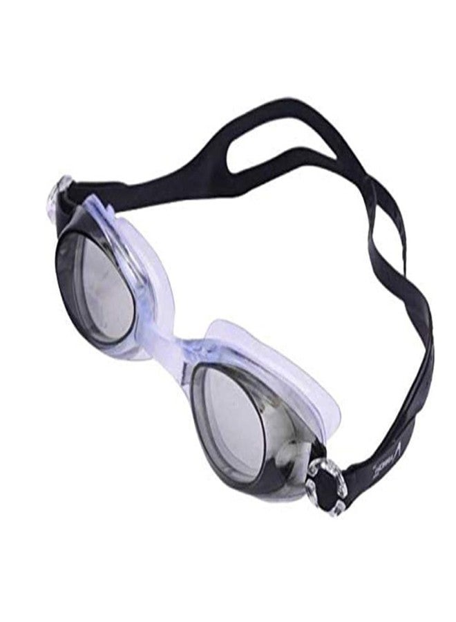 ENCANTO Swimming Goggles With UV And Anti Fog Protection Ideal For All Age Group, Fully Adjustable Premium Black Swimming Goggle For Men, Women, Boys & Girls - Image 1
