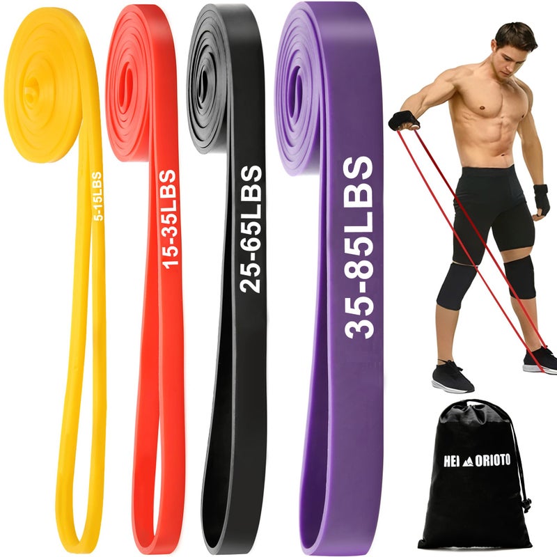 HEIMORIOTO Resistance Bands, Pull Up Assistance for Men/Women, Exercise Bands, Workout Bands for Body Stretching, Physical Therapy, Muscle Training - Image 1