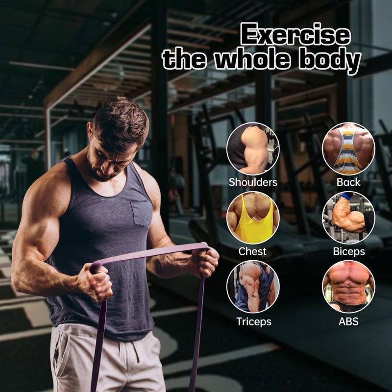 HEIMORIOTO Resistance Bands, Pull Up Assistance for Men/Women, Exercise Bands, Workout Bands for Body Stretching, Physical Therapy, Muscle Training - Image 4