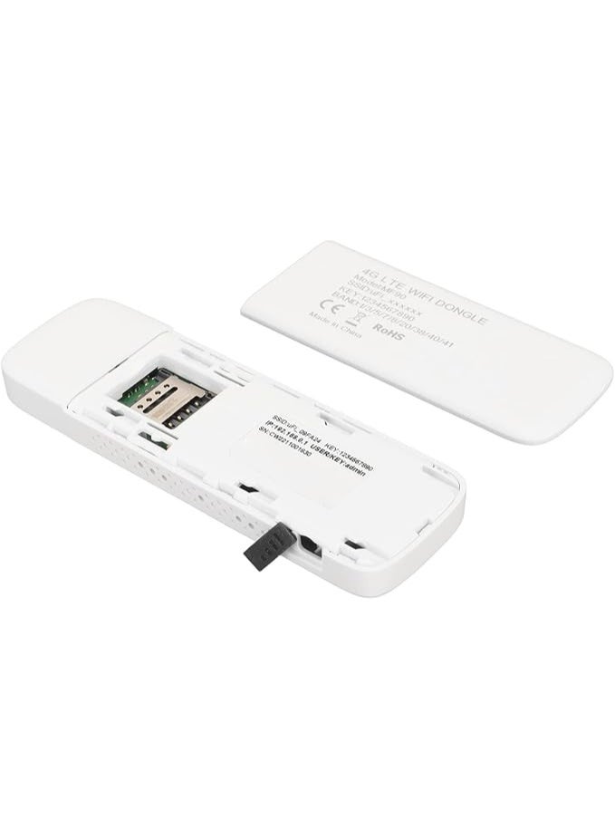 مودم راوتر واي فاي 4G LTE USB، نقطة اتصال واي فاي متنقلة مع فتحة بطاقة SIM، منفذ هوائي، سرعة عالية 150 ميجابت في الثانية، مشاركة 8 أجهزة، لأجهزة الكمبيوتر المحمولة والكمبيوتر المحمول والسيارة والمكتب والسفر والمنزل - Image 4