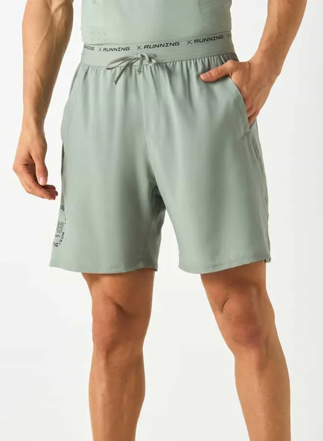ADOT by Splash Printed Shorts with Drawstring Closure and Pockets