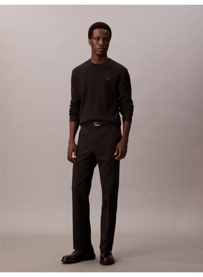 كالفن كلاين كنزة بياقة دائرية وأكمام طويلة بنقشة - Image 5