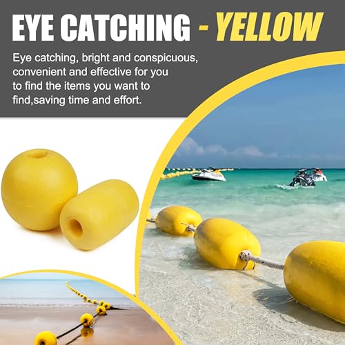 FUSIGO Rope Floats Marine,4pcs Crab Trap Floats Buoy Float Fishing Marker Buoy Plastic Water Buoy for Boats Pool Kayak Crabbing Dock Ski Anchor 3.94" x 3.94" - Image 4
