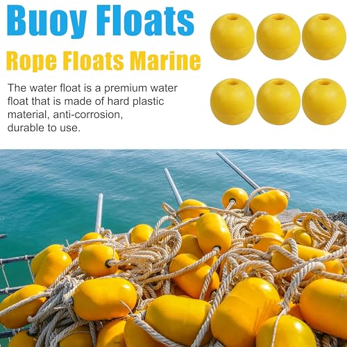 FUSIGO Rope Floats Marine,4pcs Crab Trap Floats Buoy Float Fishing Marker Buoy Plastic Water Buoy for Boats Pool Kayak Crabbing Dock Ski Anchor 3.94" x 3.94" - Image 5