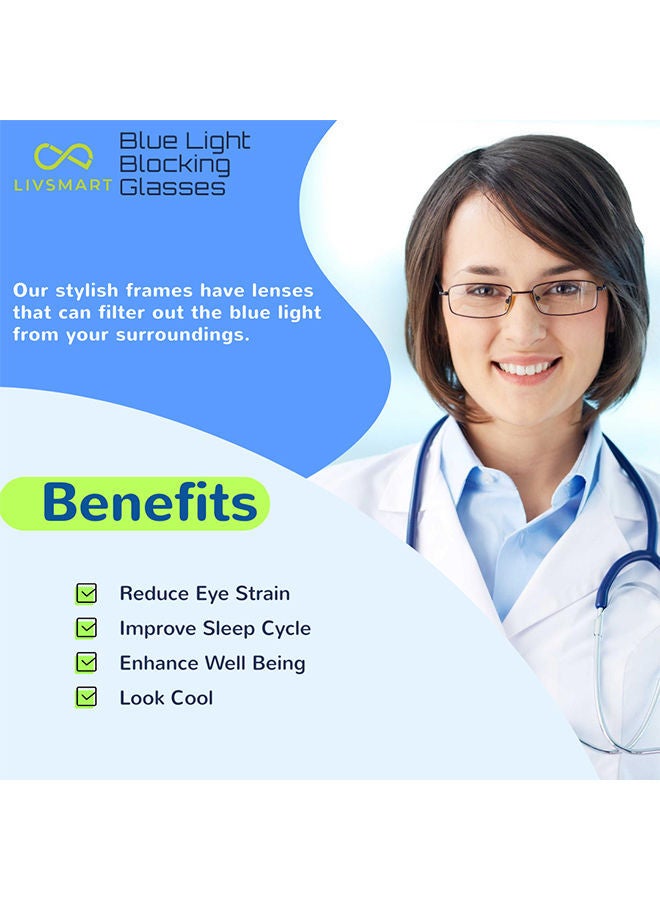 NIBEMINENT Fashionable Blue Light Blocking Eyeglasses - Image 5