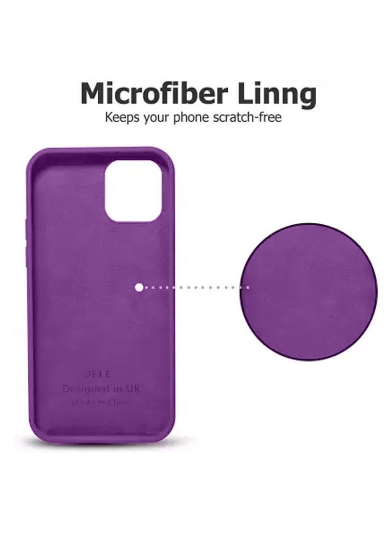 Techie غطاء سيليكون ناعم وسلس مع مقبض يد مغناطيسي وآلية داخلية من الألياف الدقيقة لجهاز آبل آيفون 15 برو - بنفسجي - Image 2