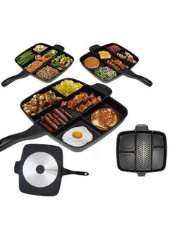 PAVITYAKSH PAVITYAKSH Magic pan Double Sided Magic Frying Pan, Non-Stick 5 in 1 Fry Pan Divided Grill Fry Oven Meal Skillet  - Image 4