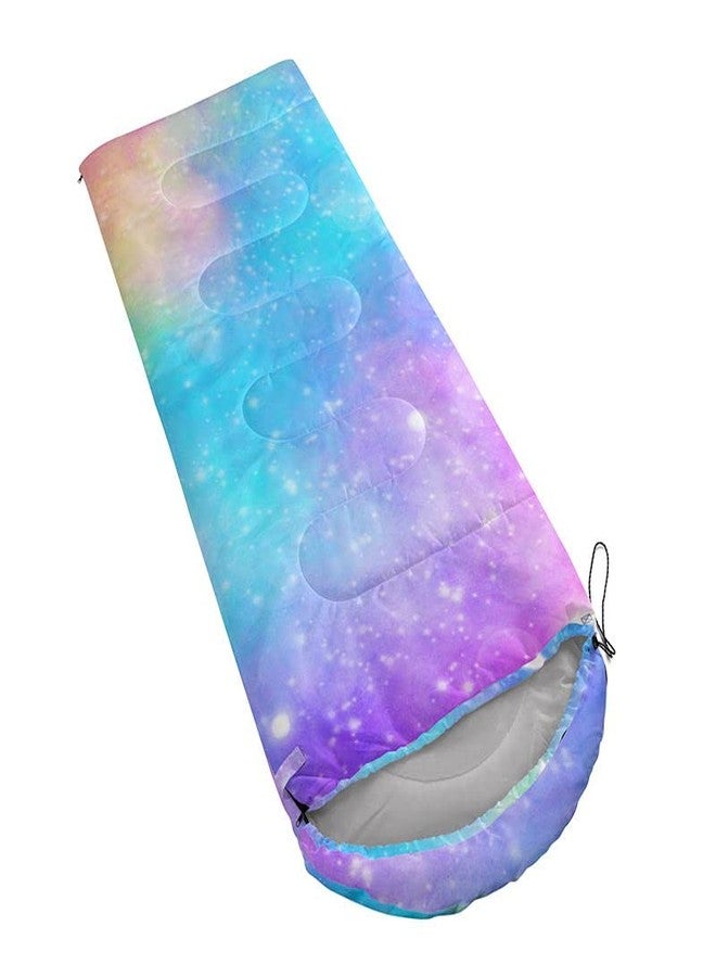 NaFurAhi Datura home Kids Sleeping Bag for Girls,Galaxy Glitter Star -Lightweight Warm Outdoor Indoor-Waterproof Cold Weather Resistant Sleeping Bag for Camping Hiking(Galaxy 32"*90") - Image 2