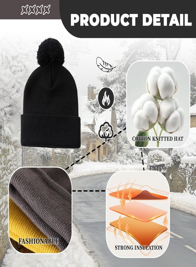 LZEDIRA 3 Pcs Winter Hat Ear Muffs Gloves Set, Knitted Beanie & Touchscreen Gloves for Winter Women Men, Adjustable Earmuffs, Fluffy Ear Warmers Suitable for Cold Weather, Travel, Skiing - Image 3