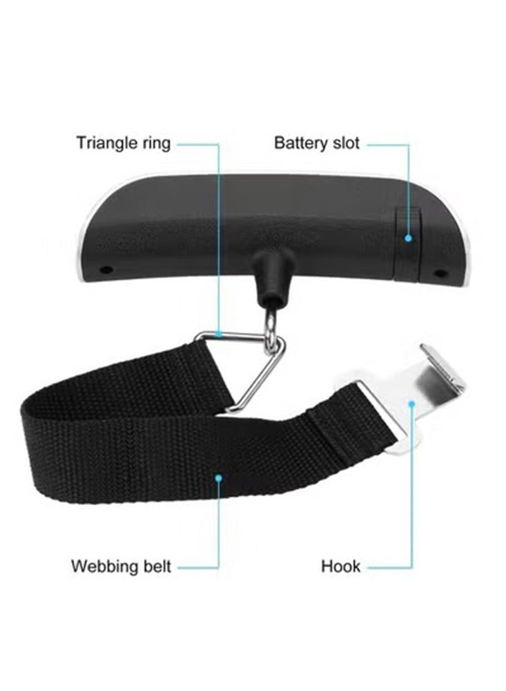 Utopia Electronics Travel Luggage Scale, Digital Luggage Weighing Scales for Suitcase with Temperature Reading 50 Kg Capacity (Silver) - Image 3