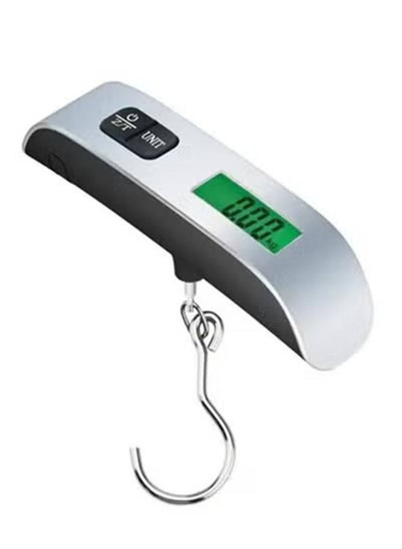 Utopia Electronics Travel Luggage Scale, Digital Luggage Weighing Scales for Suitcase with Temperature Reading 50 Kg Capacity (Silver) - Image 1
