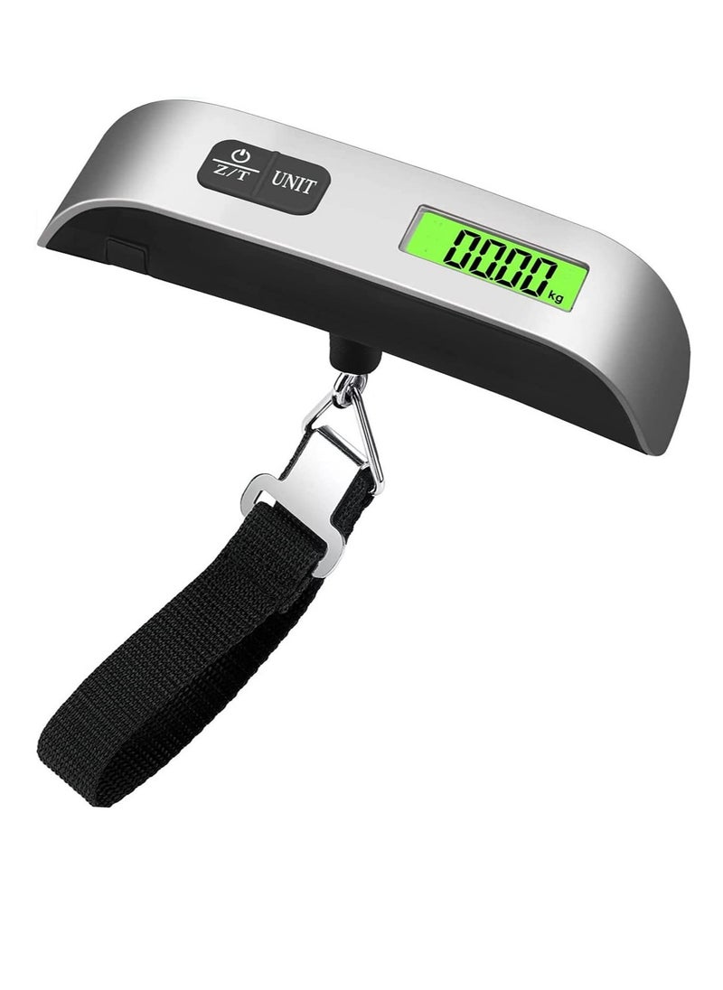 Generic Electronics Travel Luggage Scale, Digital Luggage Weighing Scales for Suitcase with Temperature Reading 50 Kg Capacity (Silver)  - Image 1