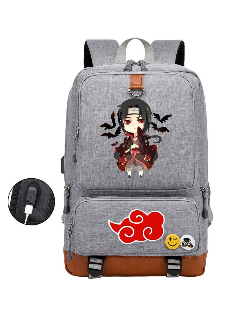 Naruto Teenage Students Men And Women Printed Casual Travel Backpack