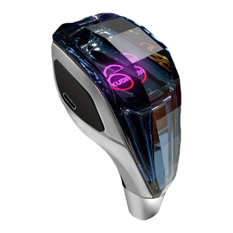 XUDA New Car Crystal Gear Shift Knob with Colorful LED Light, Plug-and-Play, Portable Side Interface, Comfortable Grip, Wear-Resistant and Scratch-Proof, Compatible with  Toyota - Image 2