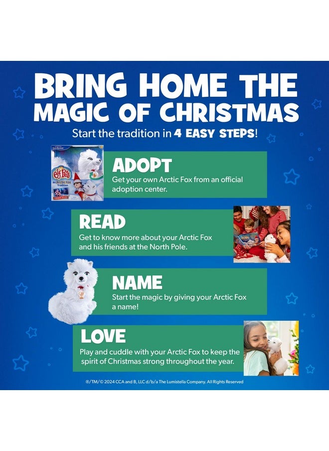 The Elf on the Shelf Elf Pets: an Arctic Fox Tradition - Huggable Elf Pet Arctic Fox Stuffed Animal - Includes Beautifully Illustrated Hardbound Storybook, Mini Snow Globe Charm and Official Adoption Certificate  - Image 5