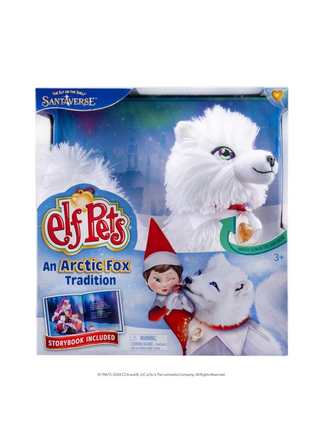 The Elf on the Shelf Elf Pets: an Arctic Fox Tradition - Huggable Elf Pet Arctic Fox Stuffed Animal - Includes Beautifully Illustrated Hardbound Storybook, Mini Snow Globe Charm and Official Adoption Certificate  - Image 1