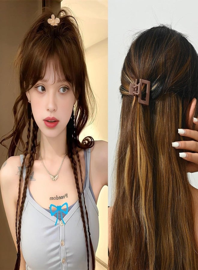 DICHOT Small Hair Claw Clips for Women & Girls – Matte Nonslip Clamps with Strong Hold for Thick & Thin Hair, Neutral Mini Hair Accessories for Everyday Styling (6 Pcs, Multicolor) - Image 2