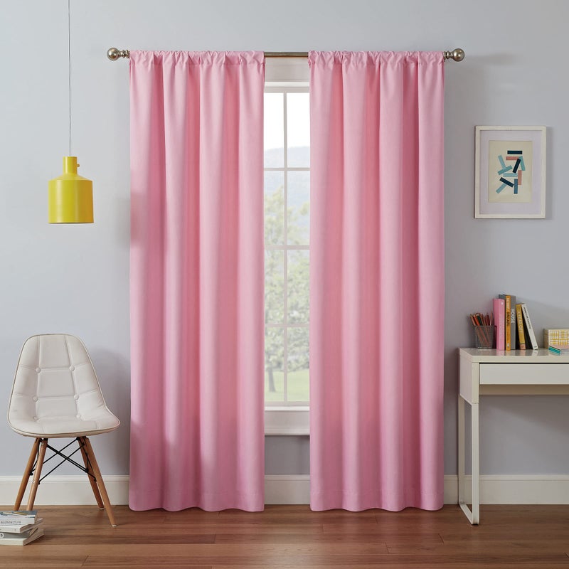 ECLIPSE Kendall Modern Blackout Thermal Rod Pocket Window Curtain for Bedroom or Living Room (1 Panel), 42" x 95", Bouquet - Image 2