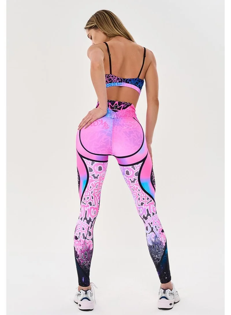 Bona Fide Classic High Waist Graffiti Classic High Waist Gym Leggings for Women for Women | Best Price UAE
