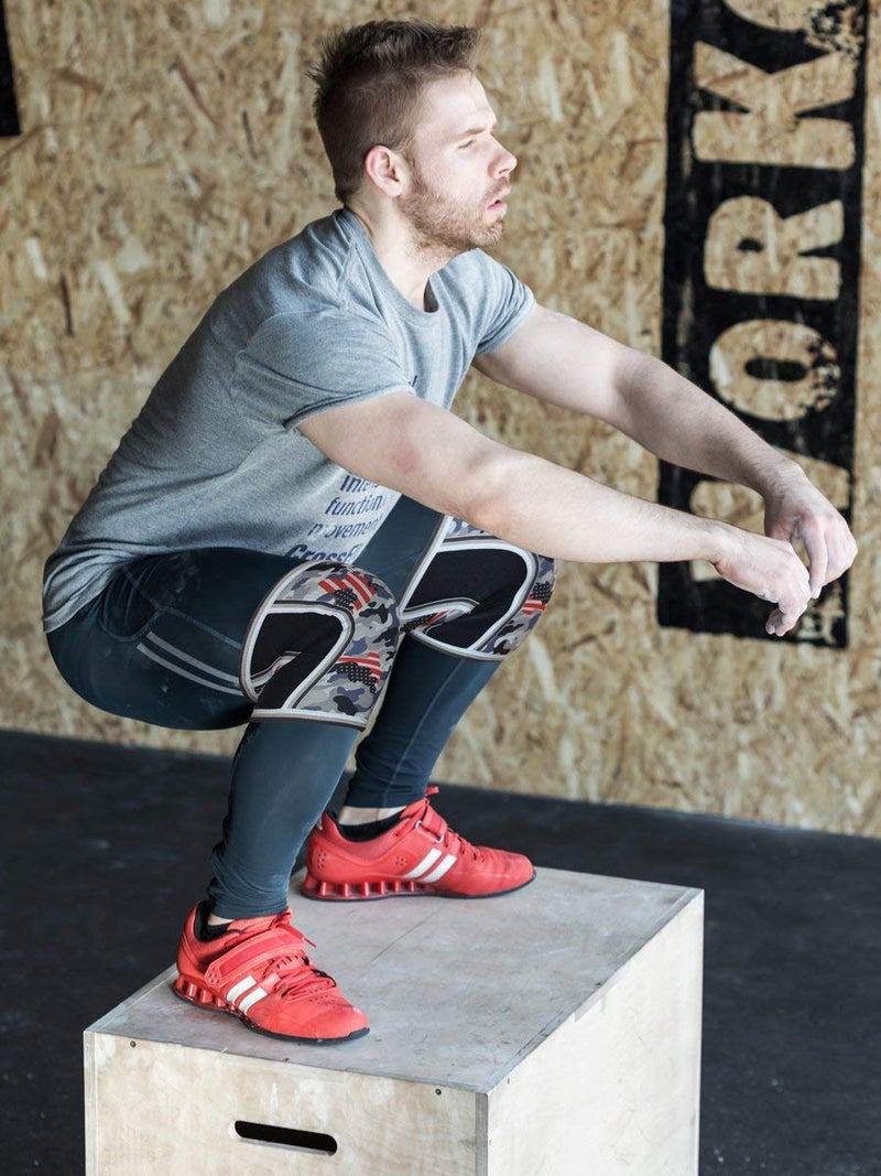 Jupiter Knee Sleeves (1 Pair), 7mm Compression Knee Braces for Squats,Weightlifting,Powerlifting,Cross Training for Men & Women (Large) - Image 5