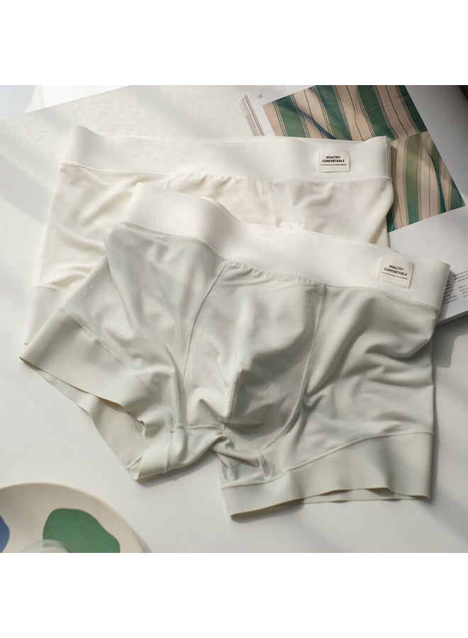 Madallo 100s Ultra-soft Madallo High-quality Men's Underwear 100% Cotton Crotch Flat-angle Pants Comfortable Seamless Four-corner Shorts - Image 4