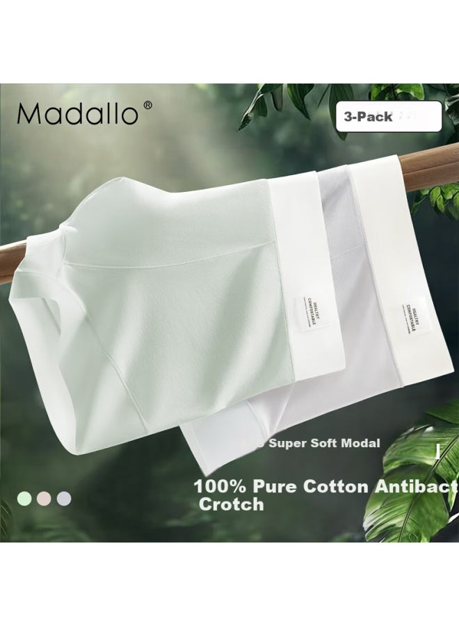 Madallo 100s Ultra-soft Madallo High-quality Men's Underwear 100% Cotton Crotch Flat-angle Pants Comfortable Seamless Four-corner Shorts - Image 1