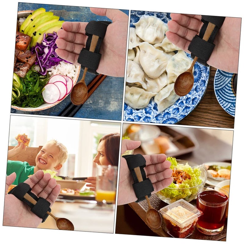 Adaptive Utensil Holder Cuff With Durable Hand Strap For Elderly And Disabled Eating Support Wear Resistant Utensil Stabilizer For Independent Dining - Image 4