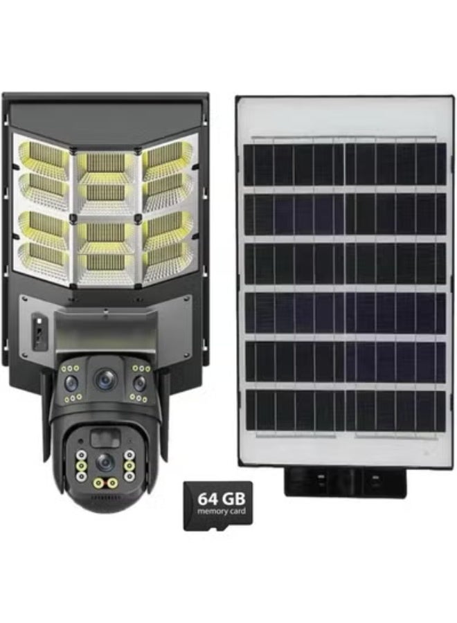 Gravity 8MP Solar CCTV Camera with Streetlight & 64GB Card – Dual Lens 4G Wireless Smart Security Camera, Motion Tracking, Night Vision, Two-Way Audio & Remote App Control – Outdoor HD Surveillance System - Image 1
