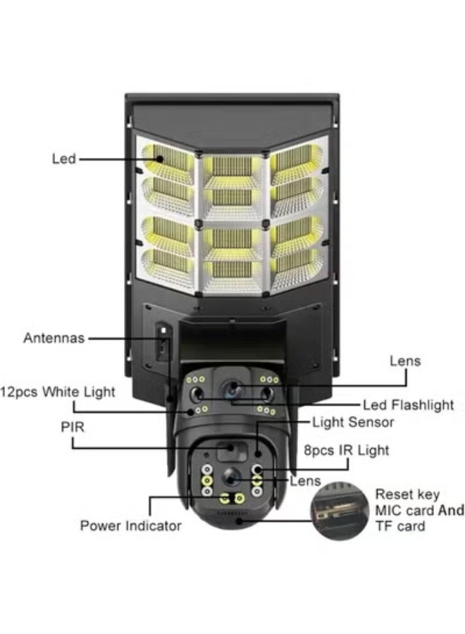 Gravity 8MP Solar CCTV Camera with Streetlight & 64GB Card – Dual Lens 4G Wireless Smart Security Camera, Motion Tracking, Night Vision, Two-Way Audio & Remote App Control – Outdoor HD Surveillance System - Image 2