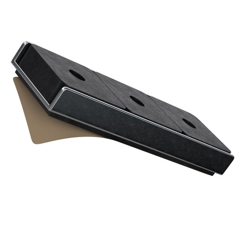 Master Magnetics Ceramic Channel Magnet Pack - Heavy-Duty Strong Magnets - 22 lb Pull Each - Double-Sided Adhesive Foam Backing - Nickel-Plated Base - 3â€ L x 0.905â€ W x 0.25â€ H - 8-Pack - Image 5