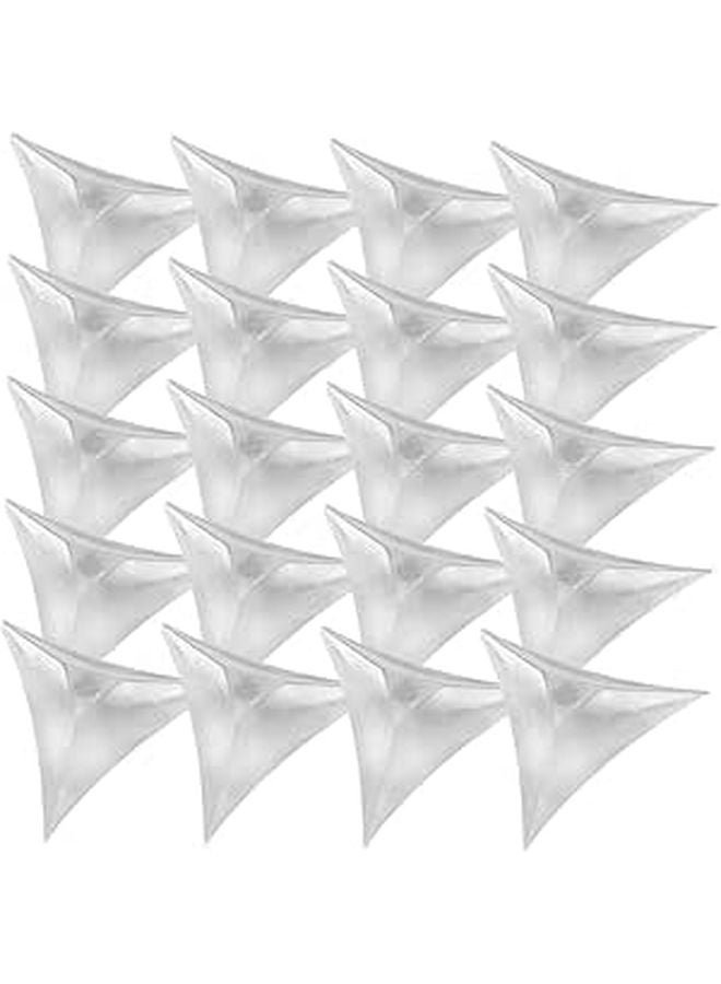 600 Pcs White Triangle Corner Dust Guards For Cabinets Drawers Furniture Protectors - Image 1