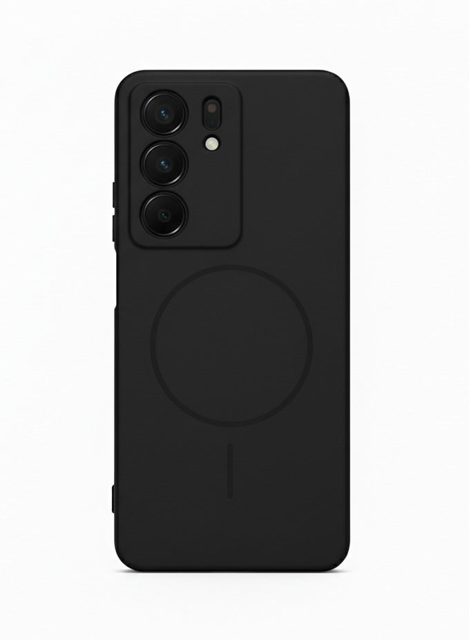 Compatible with Realme C75 - MagSafe Protective Scratch Resistant Case, Slim and Lightweight, Microfiber Lining - (Black)