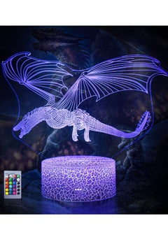Multicolour Dragon Nightlight with Remote & Touch Control 16 Colors & 4 Flashing Modes and Brightness Adjusted USB & Batteries Powered Satisfying Present for Children