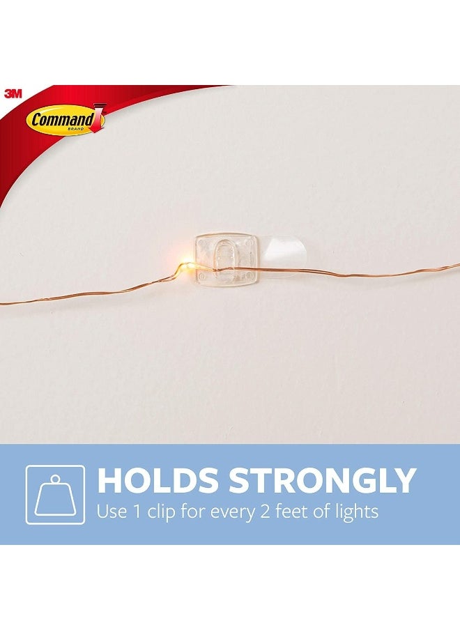 Command Clear Hooks Small - 80 Indoor Mini Plastic String Light Clips for Wall, Cable, Wire and Hanging with 96 Adhesive Strips and Wholesalehome Black Hook Torpedo Level  - Image 4