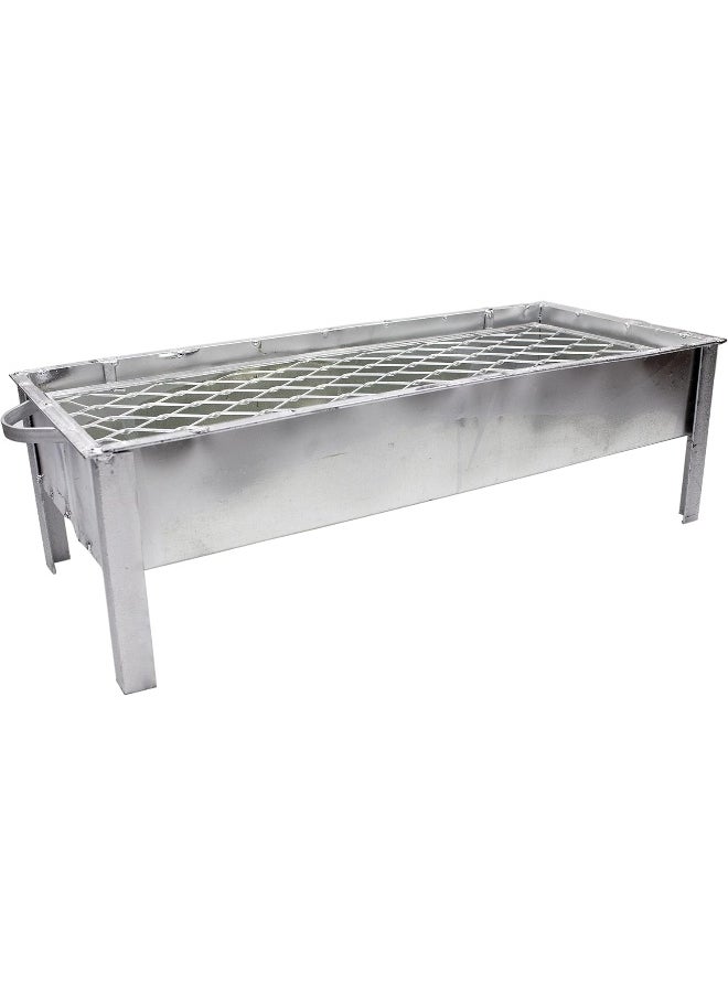 YANEK - YANEK BBQ Grill | BBQ Galva Silver | Portable | Stainless Steel | For Camping, Barbecue, Picnic and Outdoor Activities (Large) - Image 1