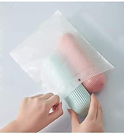 iSTAR Istar Plastic Portable Toothbrush Storage Case For Travel Bathroom Hiking Camping Pen Pencil Stationery Box For Healthy LifeSize20Cmx6Cmx7 Pack Of 1 Multicolor  - Image 2