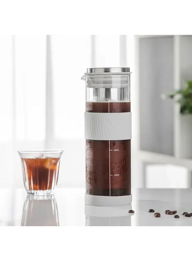 مصنع القهوة الباردة والشاي بسعة 800 مل من جراي، مع إبريق زجاجي محمول وفلتر من الفولاذ المقاوم للصدأ - Image 3