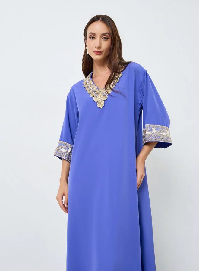 تايك تو فستان ماكسي مطرز للنساء