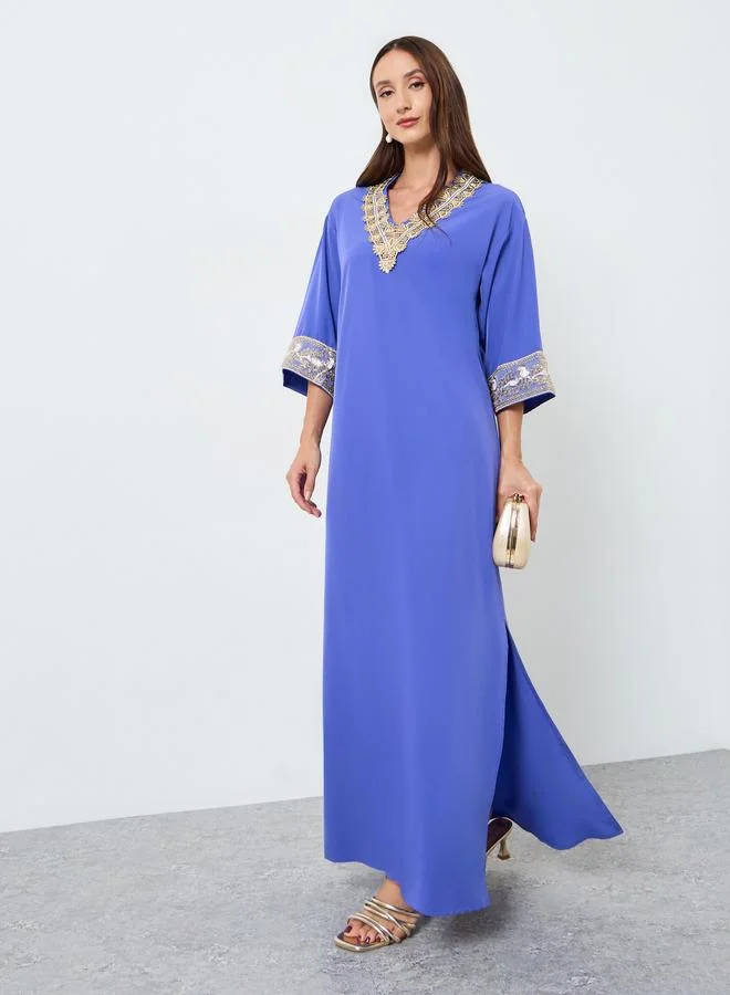 تايك تو فستان ماكسي مطرز للنساء