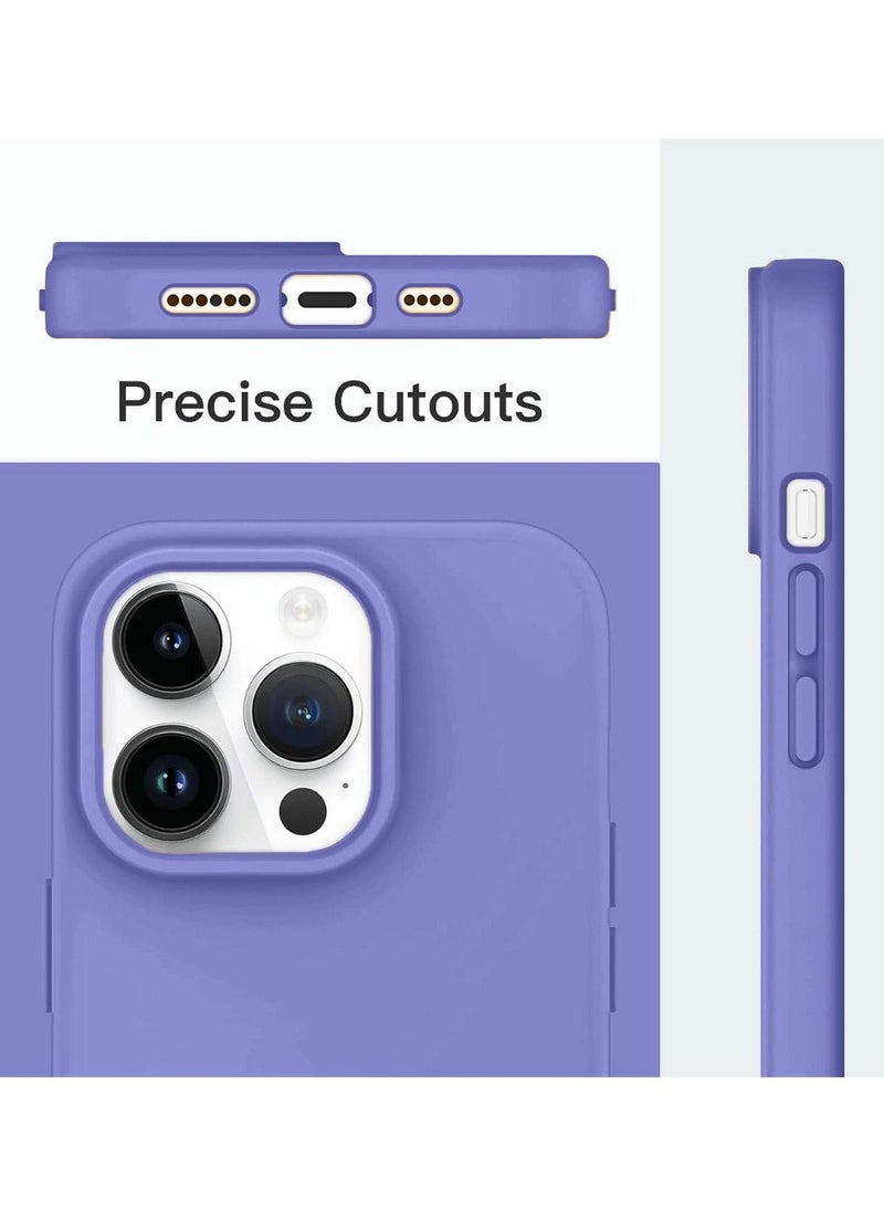 Techie - Soft Smooth Silicone Back Cover Case with Built-in Magnetic, inner side Microfiber Lining for Apple iPhone 15 Pro Max  – Dark Purple - Image 1