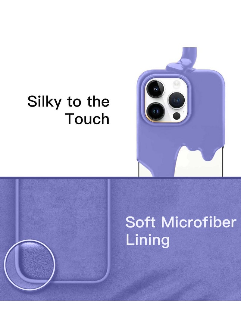 Techie - Soft Smooth Silicone Back Cover Case with Built-in Magnetic, inner side Microfiber Lining for Apple iPhone 15 Pro Max  – Dark Purple - Image 1