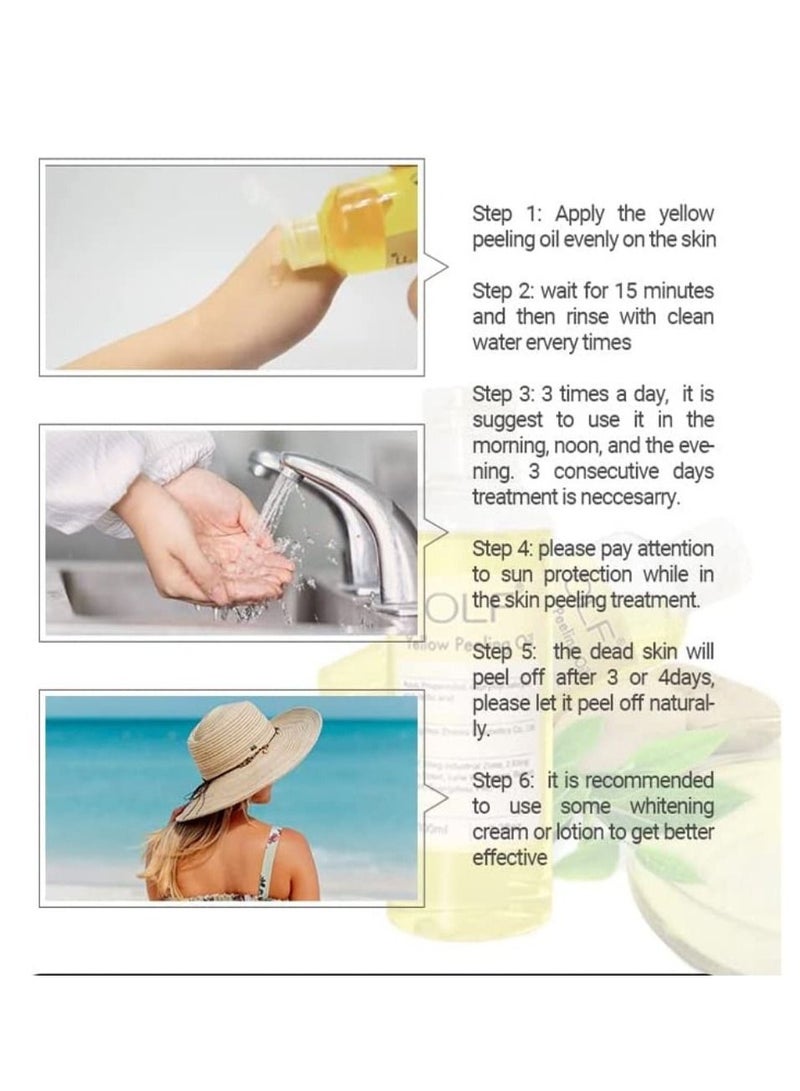 Yellow Peeling Oil 100ml Super Strength Dead Skin Remover Skin Moisturizing Hydrating Butter Peeling Remove Dead Skin and Calluses on Feet and Hand Dark Spot Peeling Oil Unisex