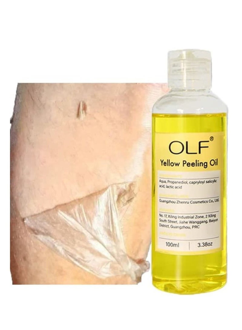 Yellow Peeling Oil 100ml Super Strength Dead Skin Remover Skin Moisturizing Hydrating Butter Peeling Remove Dead Skin and Calluses on Feet and Hand Dark Spot Peeling Oil Unisex